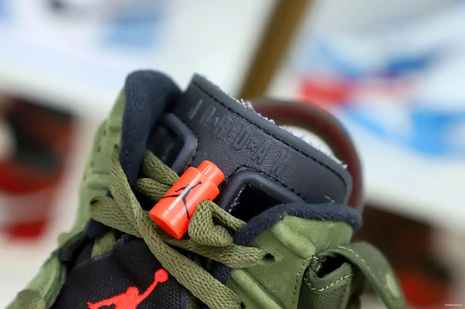 Kimikick TRAVIS RETRO JORDAN X AIR SCOTT 6 'OLIVE' 0521